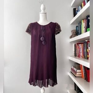 Manoush Paris Boutique Designer Dress M Purple